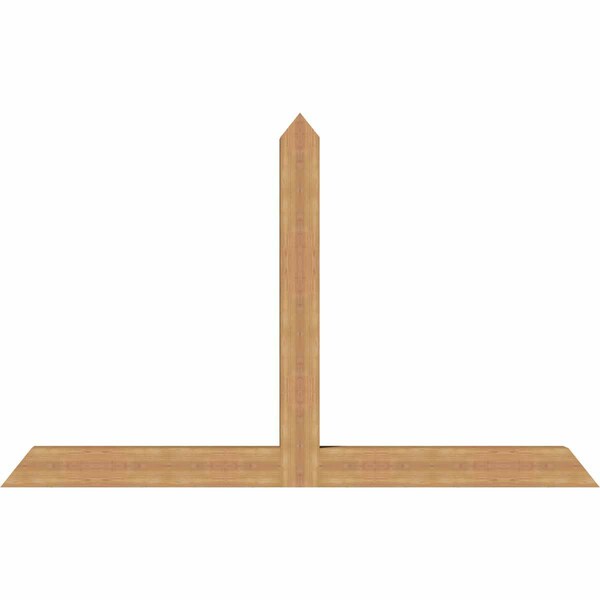 Ekena Millwork Portland Timber Gable Bracket, Western Red Cedar, 84"W x 53"H x 5 1/2"D x 5 1/2"F, 15/12 Pitch GBW084X53X0606POR00SWR - main